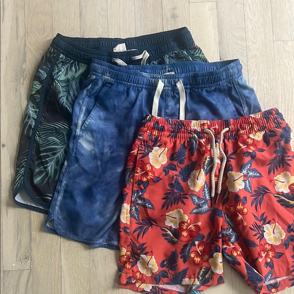 Fair Harbor Kids Athletic Shorts Set - Tropical, Blue, and Floral